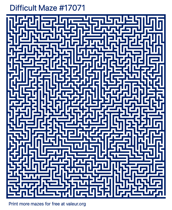 Free Printable Difficult Maze number 17071