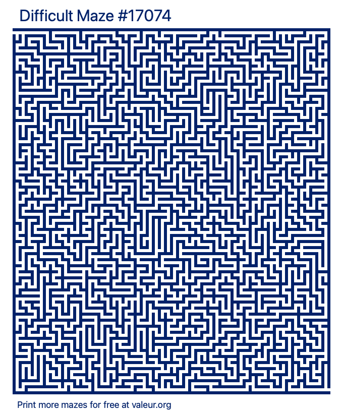 Free Printable Difficult Maze number 17074