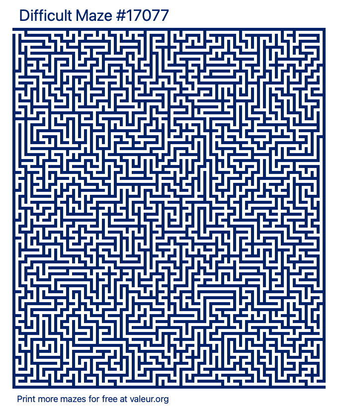 Free Printable Difficult Maze number 17077