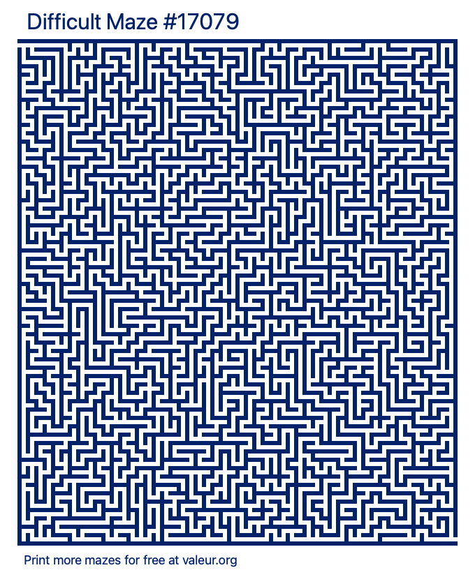 Free Printable Difficult Maze number 17079