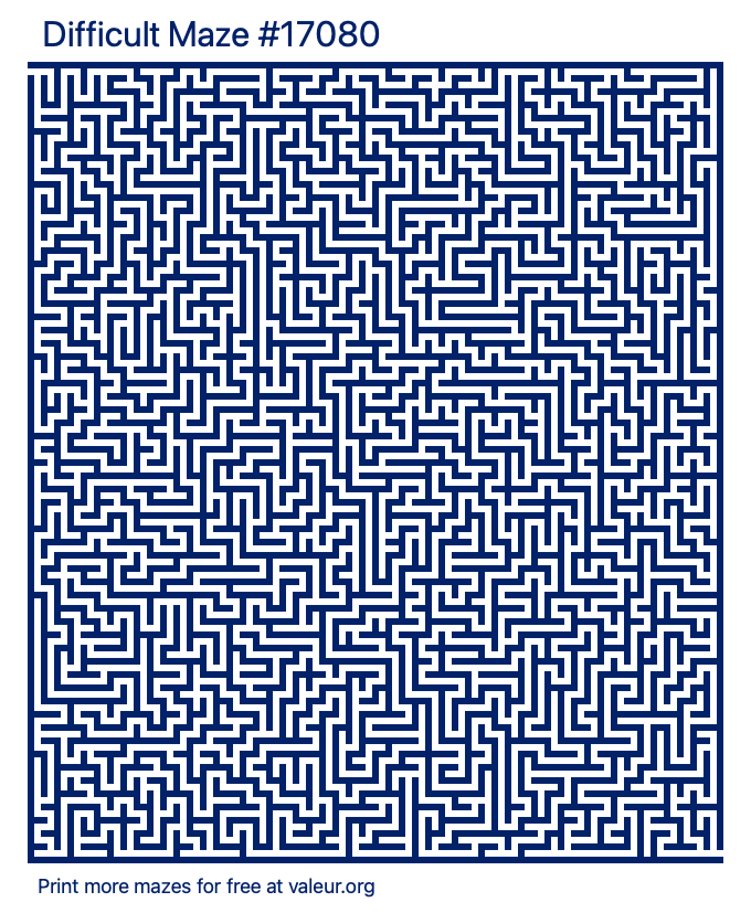 Free Printable Difficult Maze number 17080