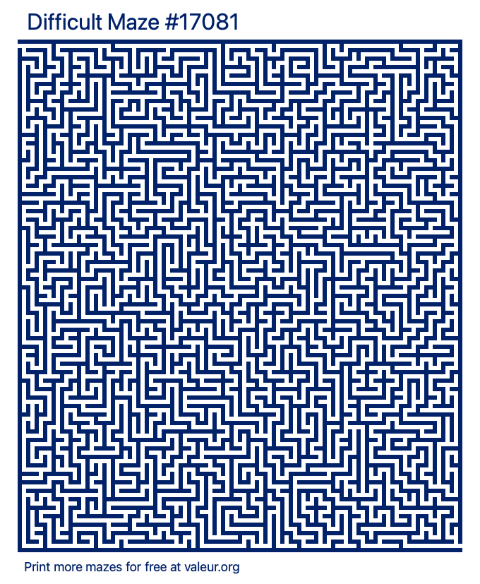 Free Printable Difficult Maze number 17081