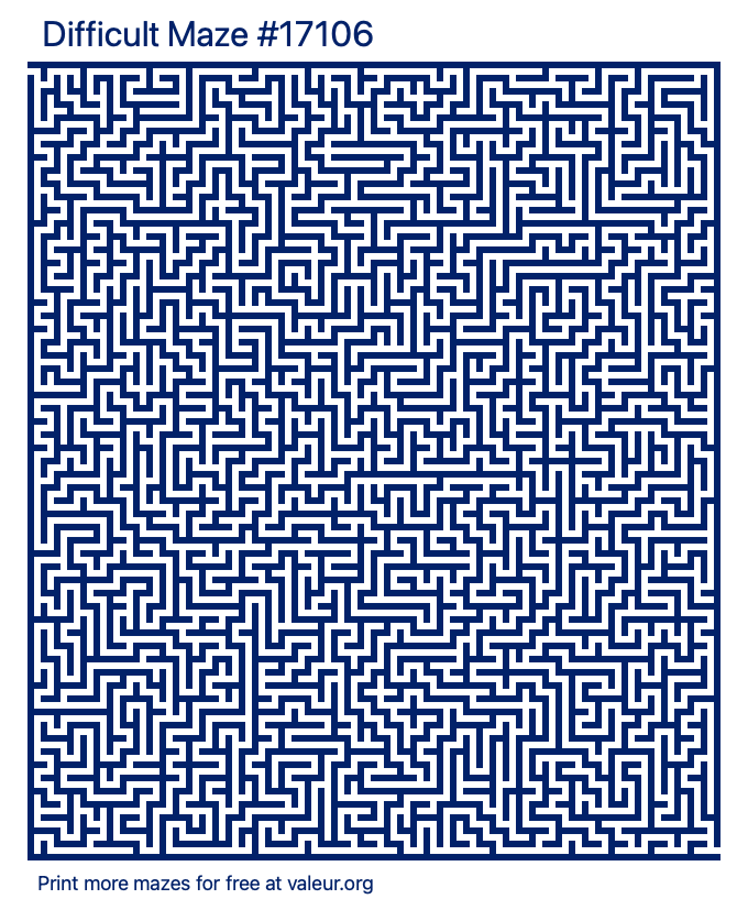 Free Printable Difficult Maze number 17106