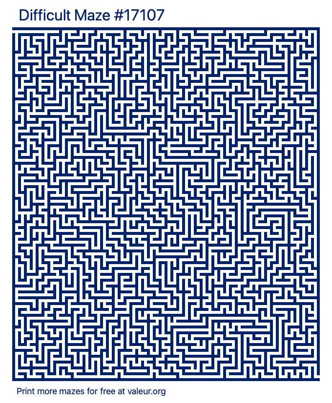 Free Printable Difficult Maze number 17107