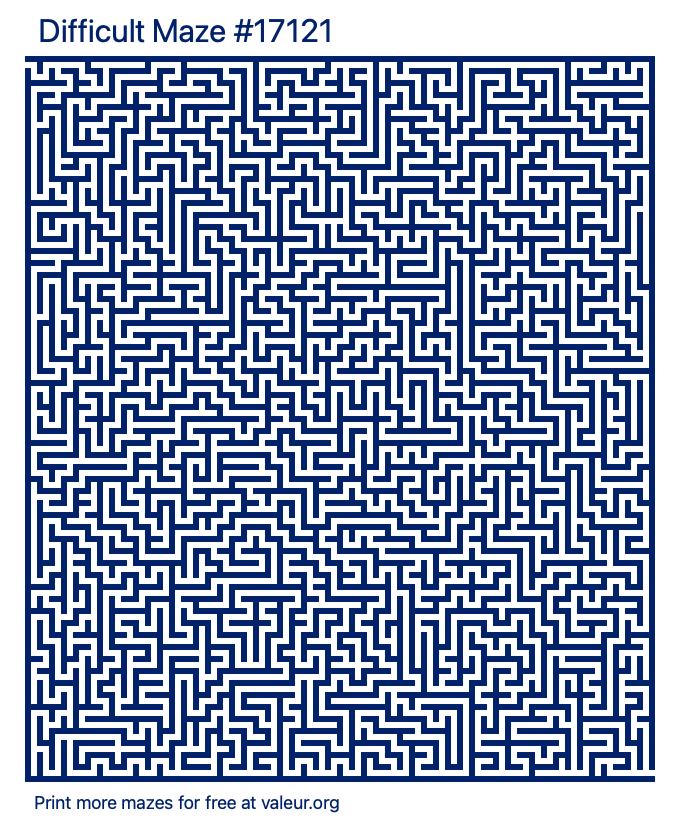 Free Printable Difficult Maze number 17121