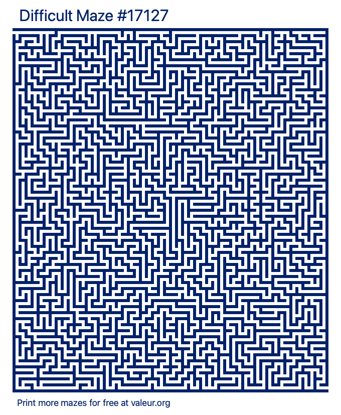 Free Printable Difficult Maze number 17127