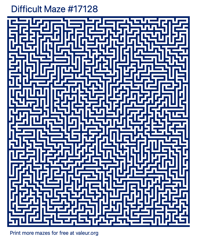 Free Printable Difficult Maze number 17128