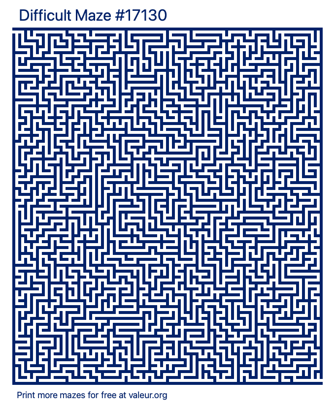 Free Printable Difficult Maze number 17130