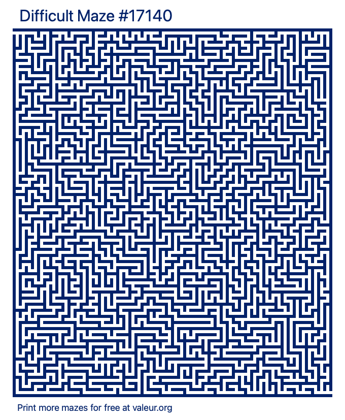 Free Printable Difficult Maze number 17140