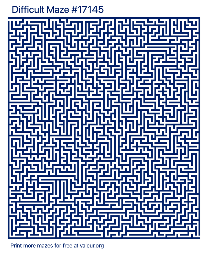 Free Printable Difficult Maze number 17145