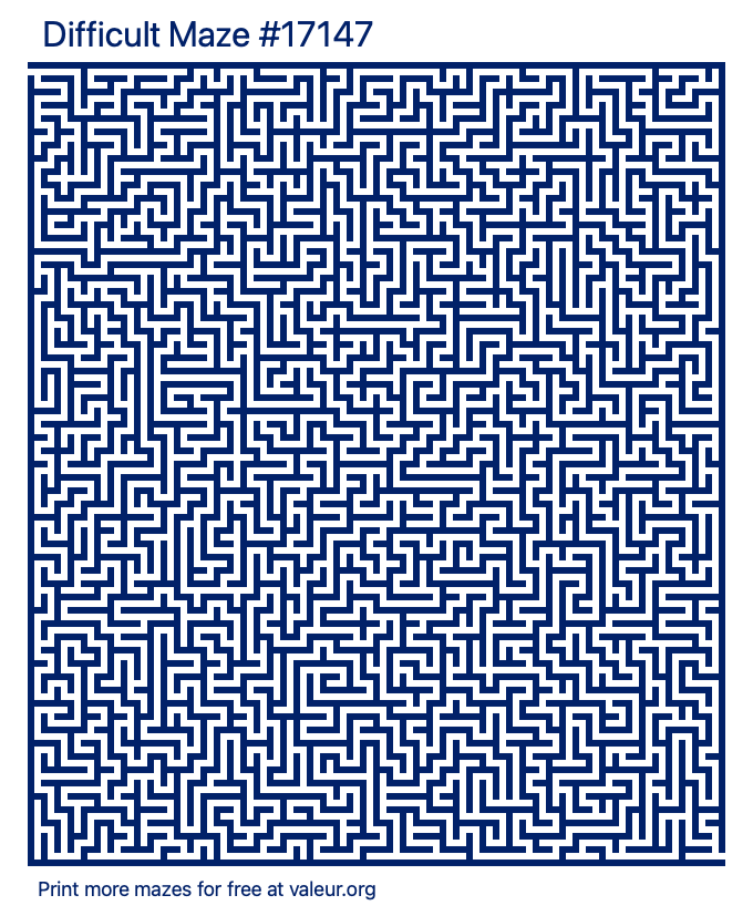 Free Printable Difficult Maze number 17147