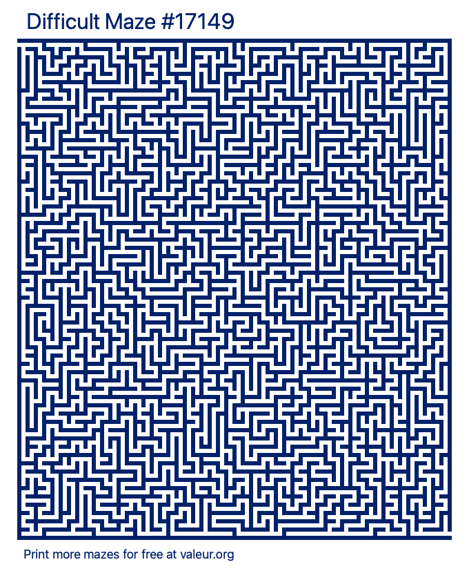 Free Printable Difficult Maze number 17149