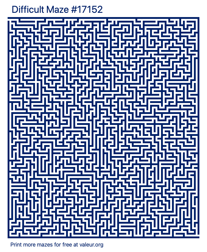 Free Printable Difficult Maze number 17152