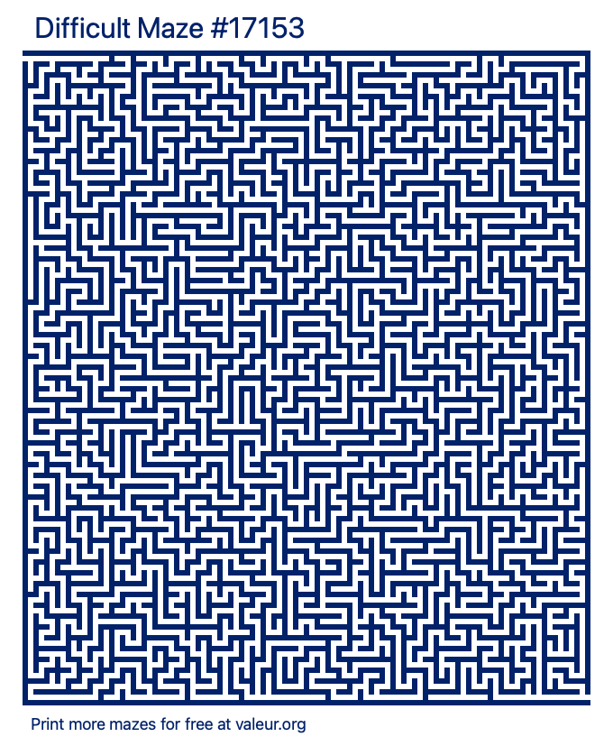 Free Printable Difficult Maze number 17153