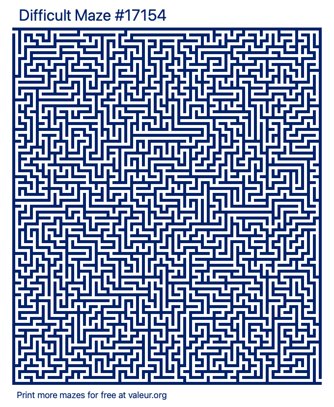 Free Printable Difficult Maze number 17154