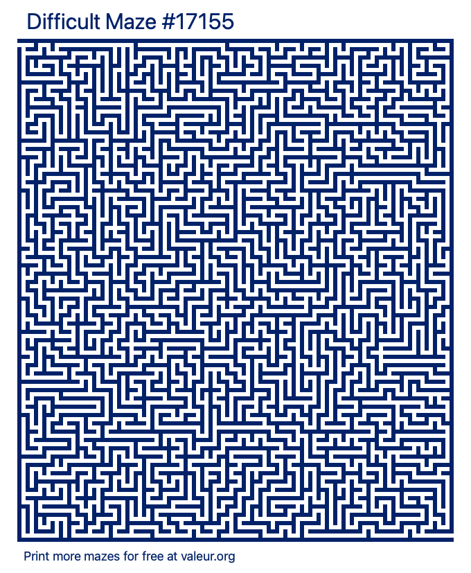Free Printable Difficult Maze number 17155