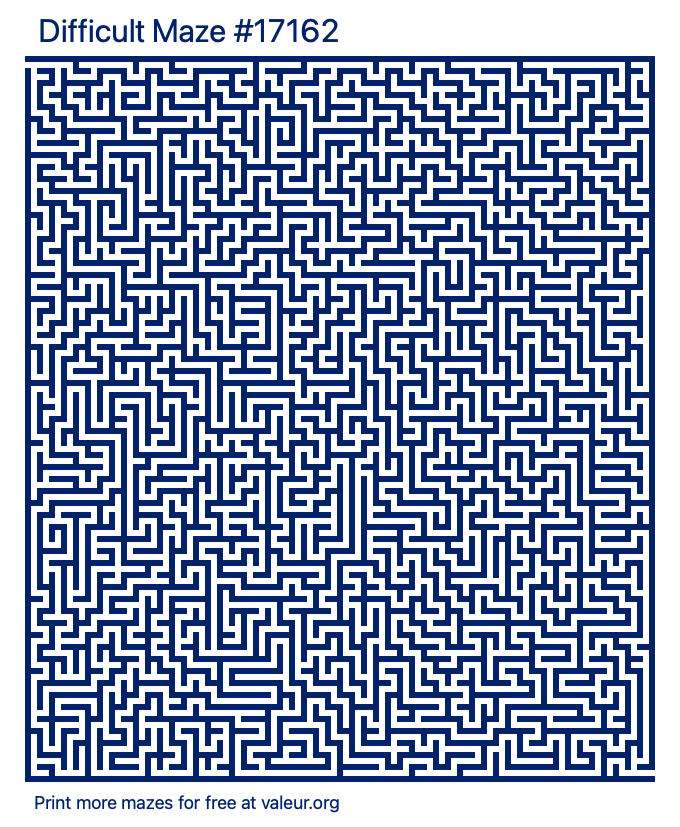 Free Printable Difficult Maze number 17162