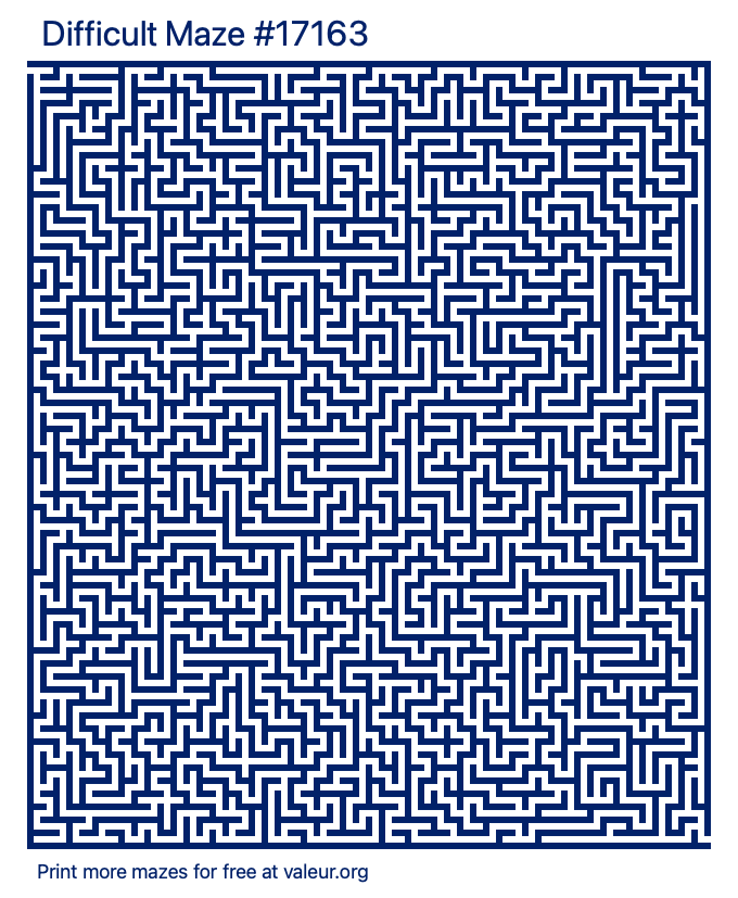 Free Printable Difficult Maze number 17163