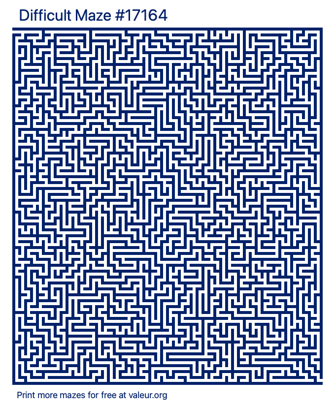 Free Printable Difficult Maze number 17164