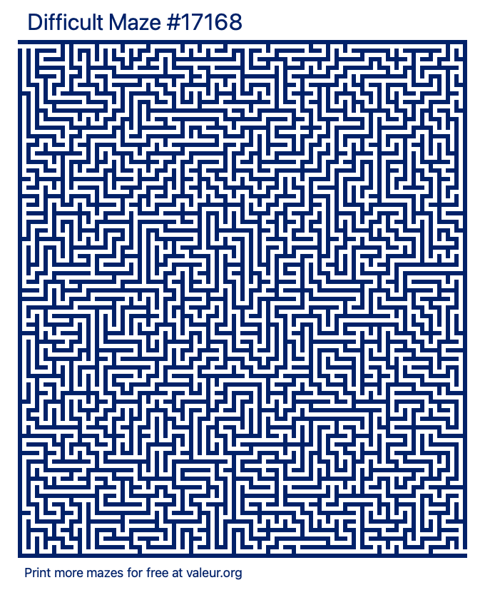 Free Printable Difficult Maze number 17168