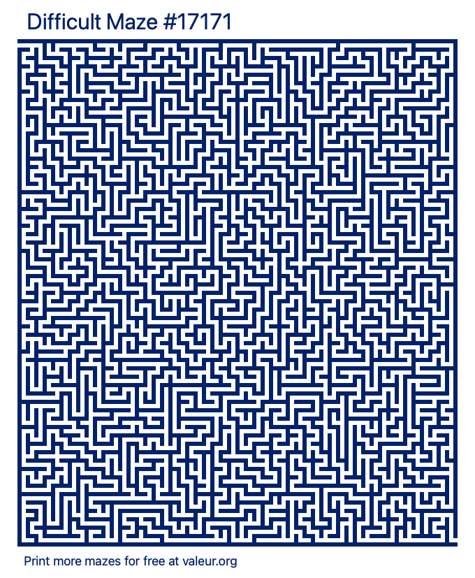Free Printable Difficult Maze number 17171