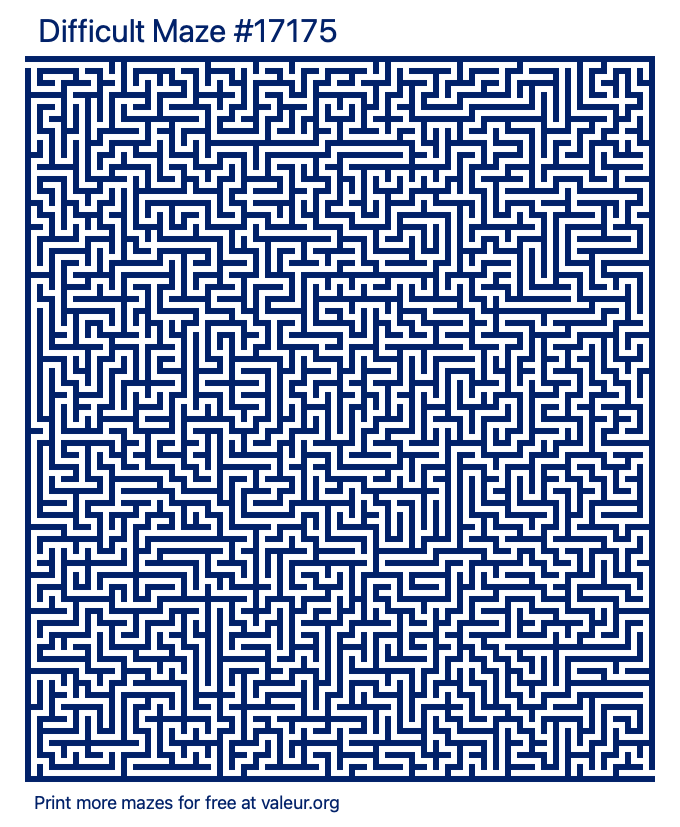 Free Printable Difficult Maze number 17175