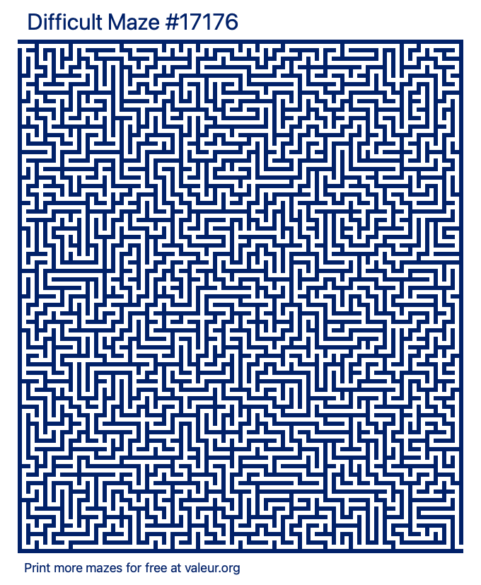 Free Printable Difficult Maze number 17176