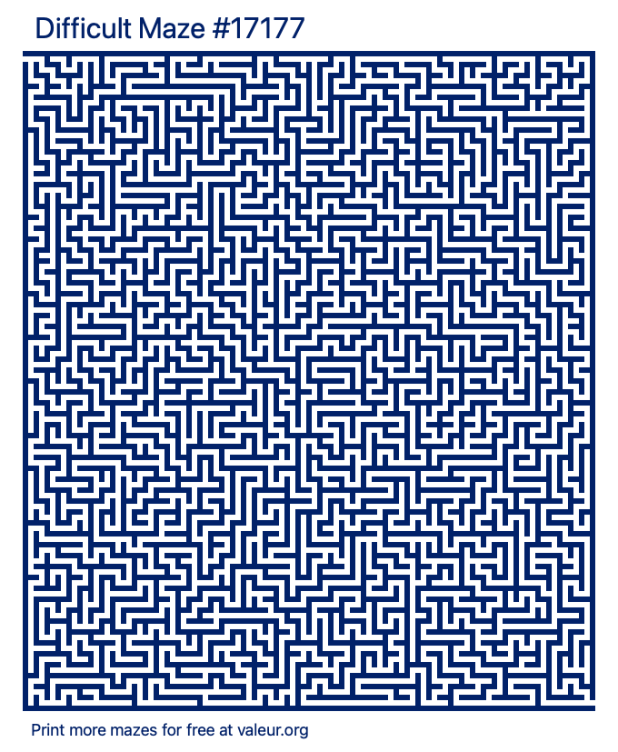 Free Printable Difficult Maze number 17177
