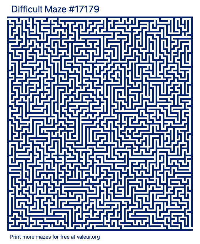 Free Printable Difficult Maze number 17179