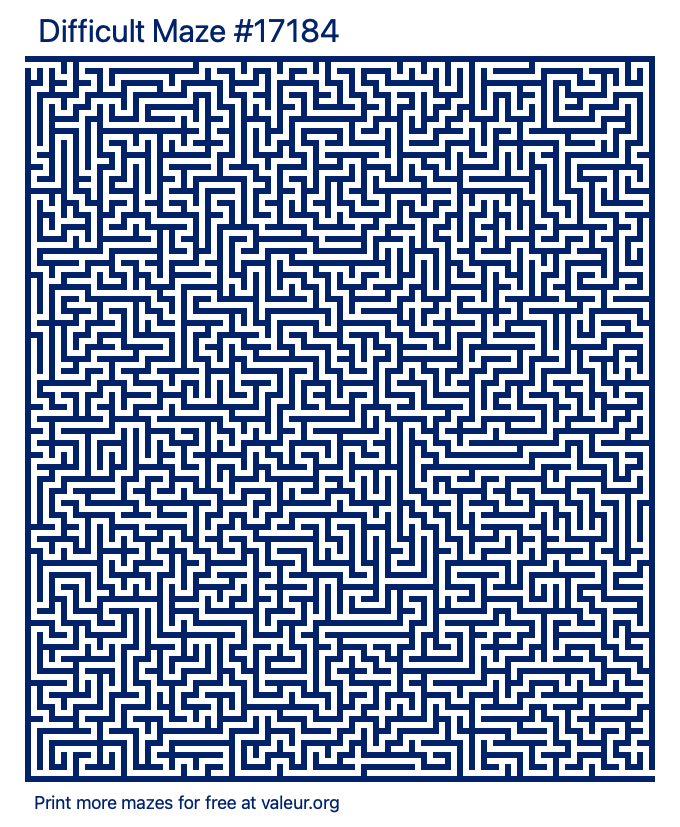 Free Printable Difficult Maze number 17184