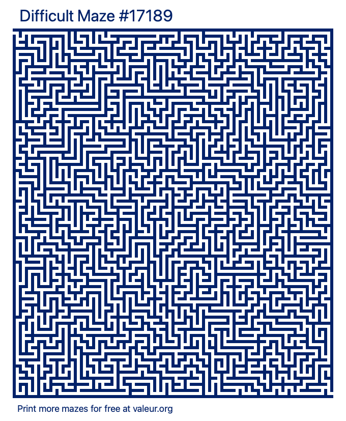 Free Printable Difficult Maze number 17189