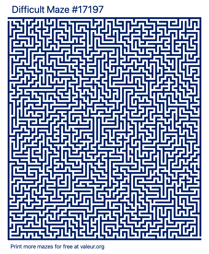 Free Printable Difficult Maze number 17197
