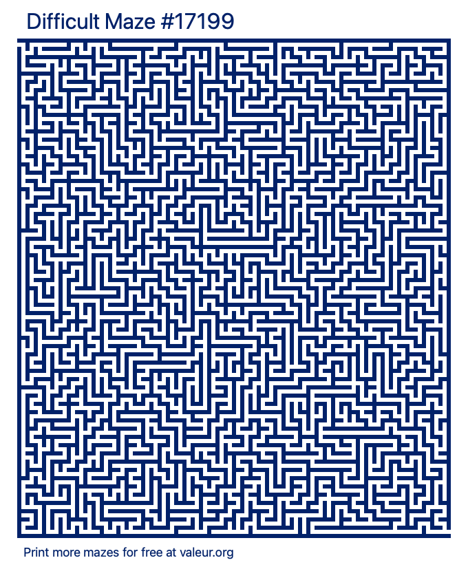 Free Printable Difficult Maze number 17199