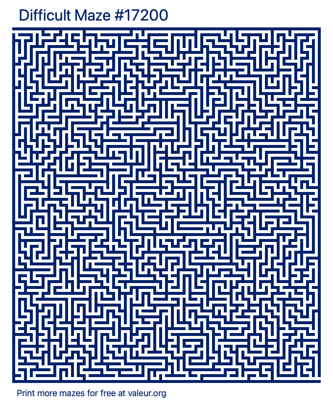 Free Printable Difficult Maze number 17200