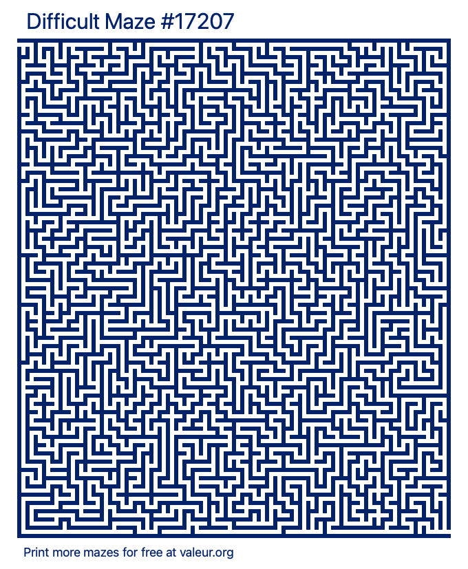 Free Printable Difficult Maze number 17207
