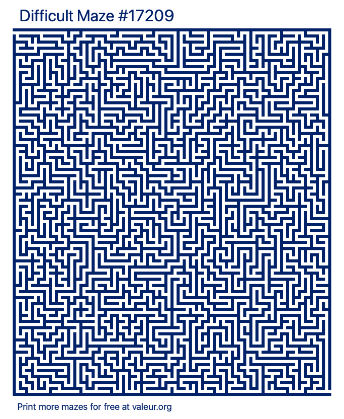 Free Printable Difficult Maze number 17209