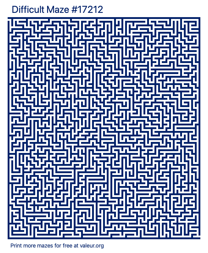 Free Printable Difficult Maze number 17212