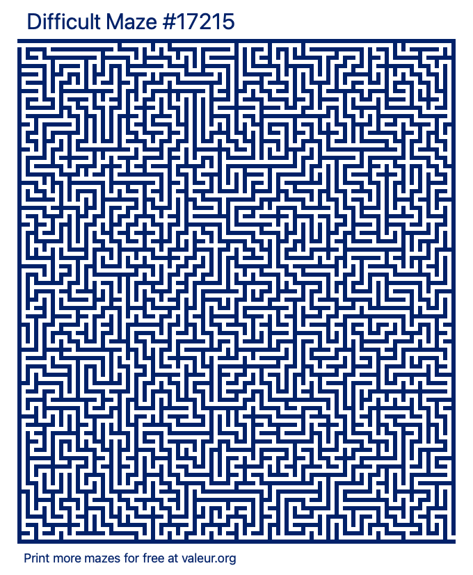Free Printable Difficult Maze number 17215
