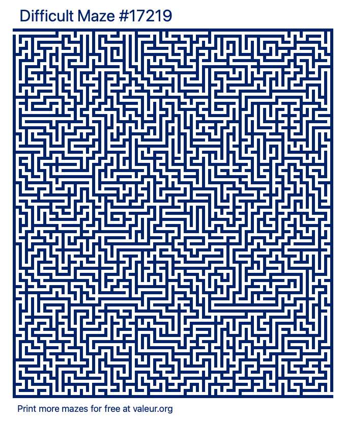 Free Printable Difficult Maze number 17219