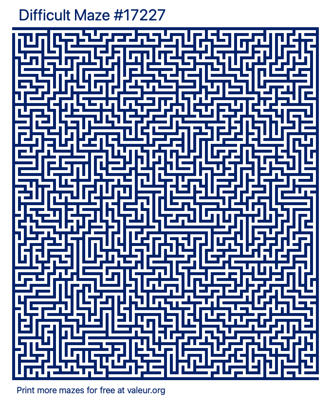 Free Printable Difficult Maze number 17227