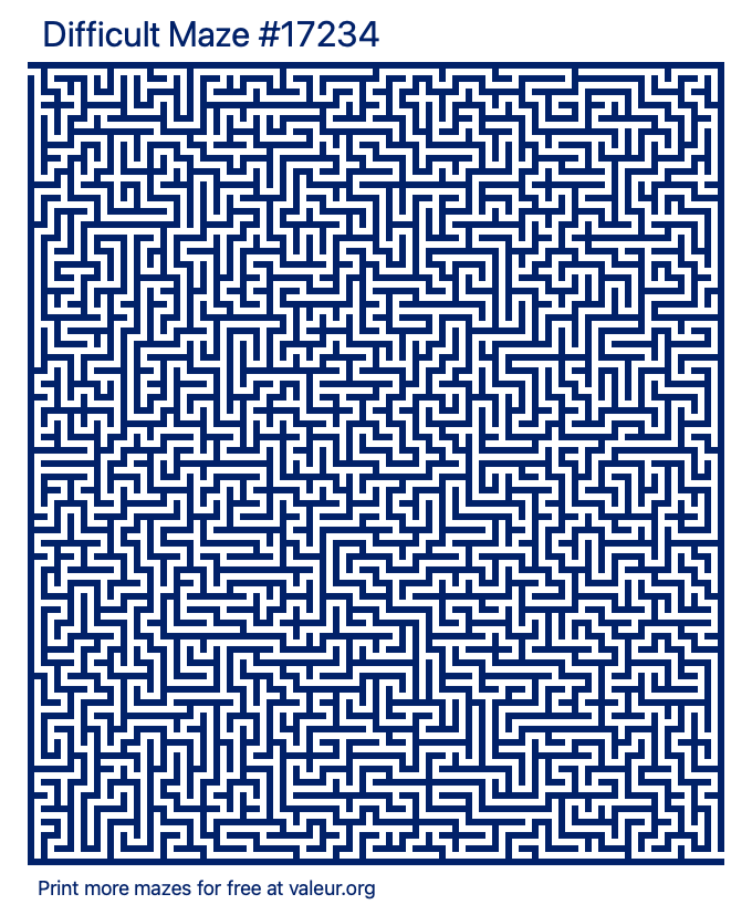 Free Printable Difficult Maze number 17234