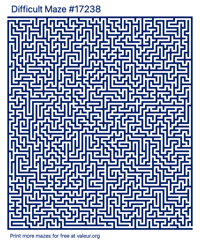 Free Printable Difficult Maze number 17238