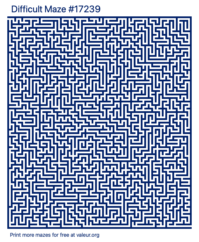 Free Printable Difficult Maze number 17239