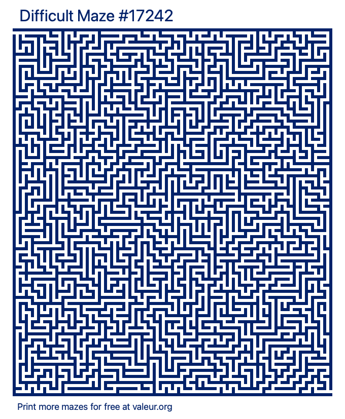 Free Printable Difficult Maze number 17242