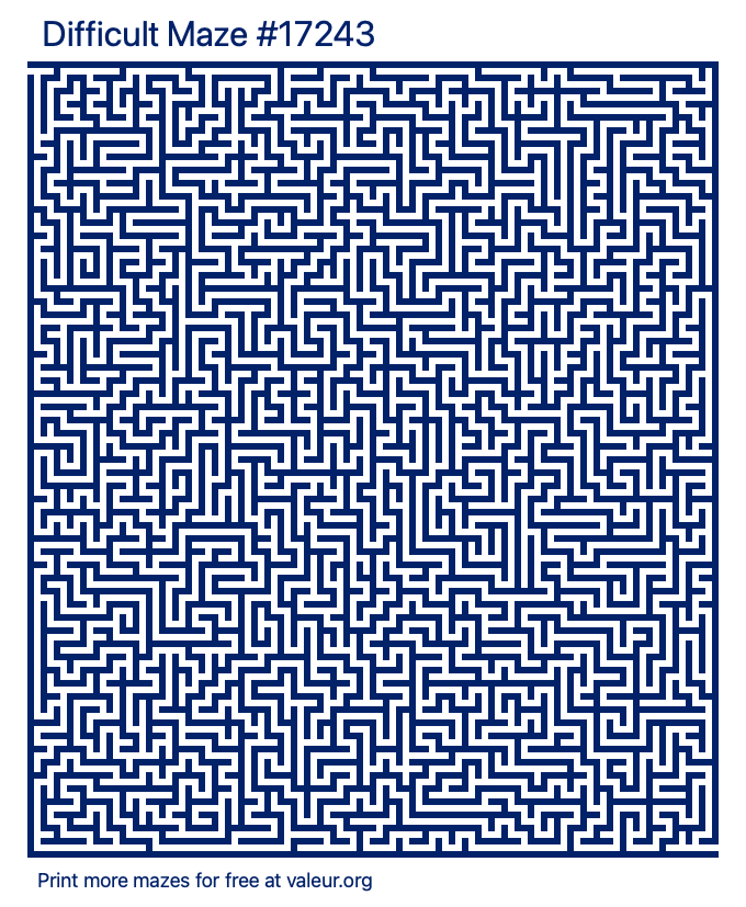 Free Printable Difficult Maze number 17243