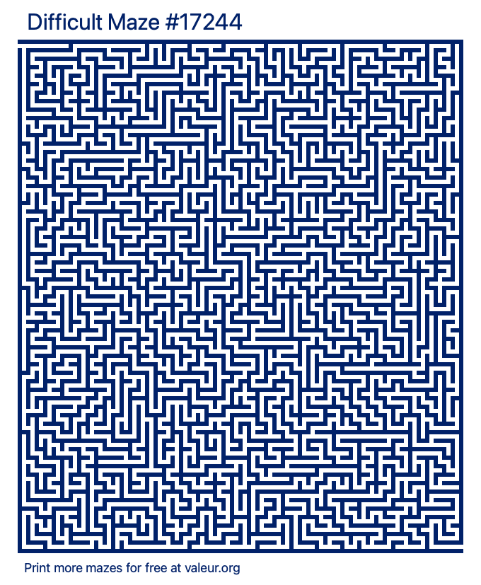 Free Printable Difficult Maze number 17244