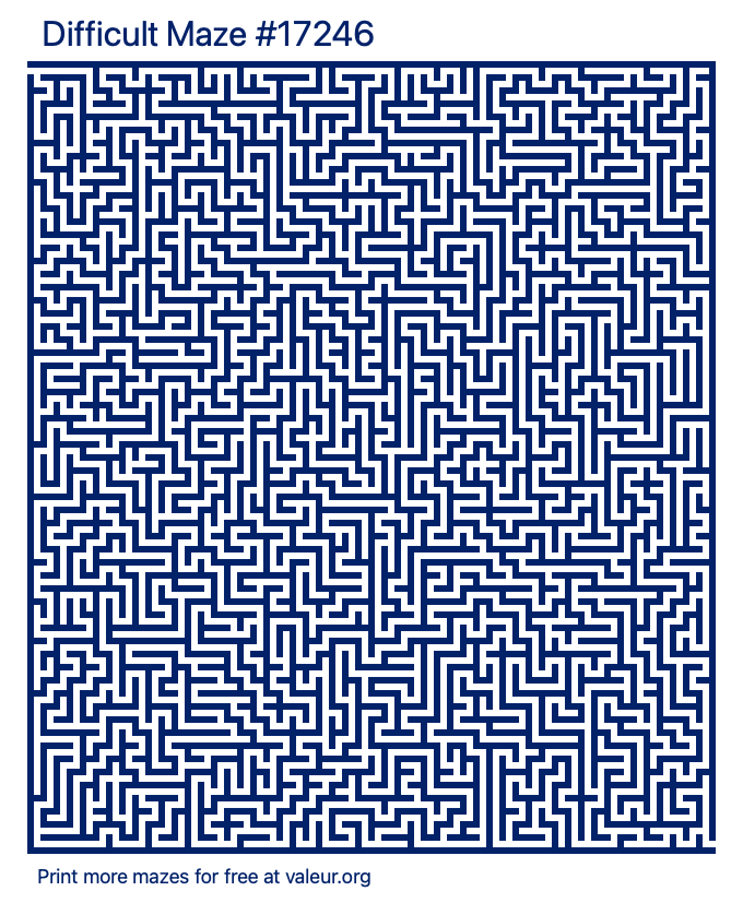 Free Printable Difficult Maze number 17246