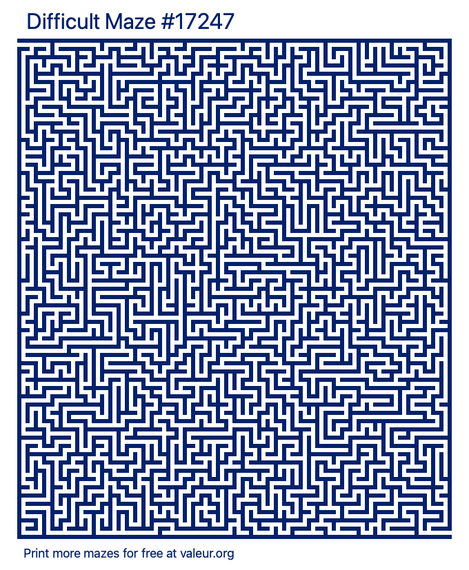 Free Printable Difficult Maze number 17247