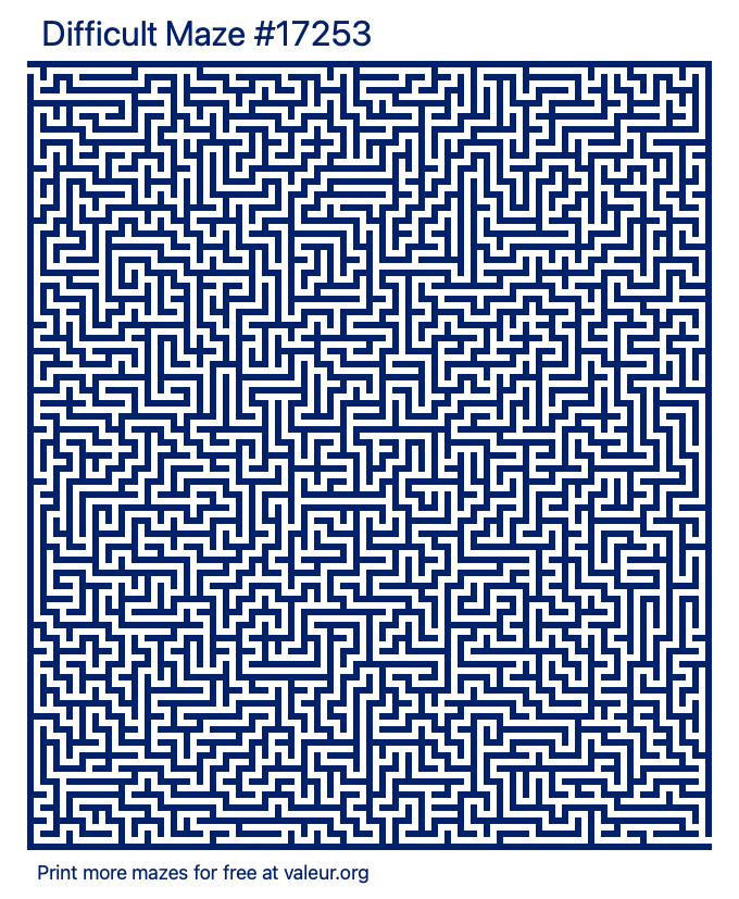 Free Printable Difficult Maze number 17253