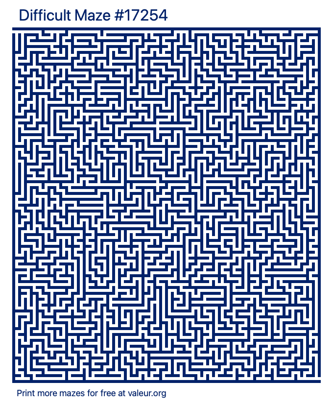 Free Printable Difficult Maze number 17254